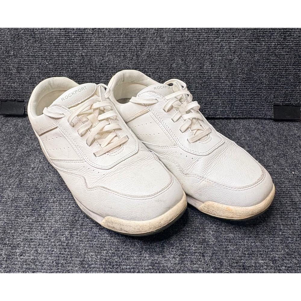 Rockport Prowalker Mens White Leather Walking Shoes Sneakers K71098 Size 12
